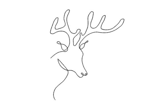 Deer a Head with Horns