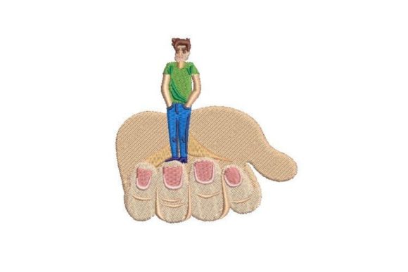 Man Standing in an Open Hand