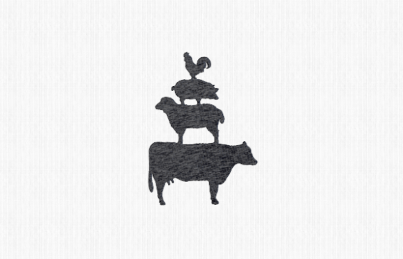 Stacked Farm Animals Large