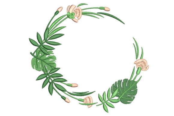 Tropical Leaves Frame