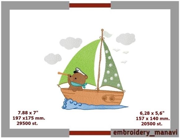 Yacht Teddy Bear Nautical for Children
