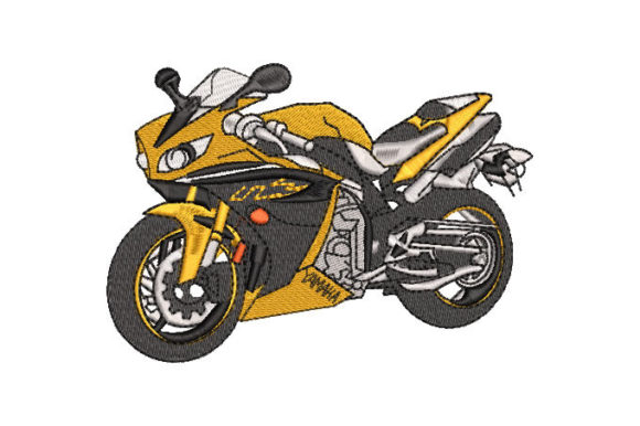 Yellow Racing Motorcycle